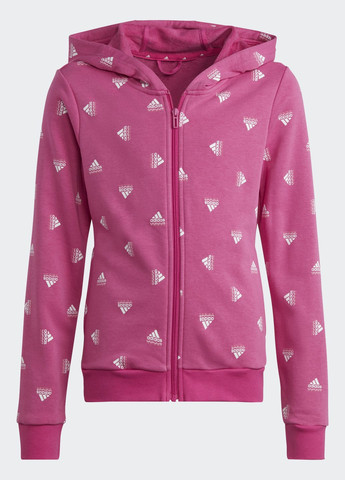 Розовая демисезонная худи brand love print cotton full-zip adidas