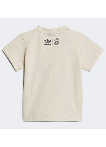 Светло-коричневая демисезонная футболка для новорожденных hk9767 adidas