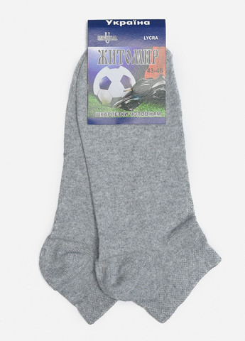 Шкарпетки чоловічі короткі сірого кольору розмір 43-46 Let's Shop (264912189)