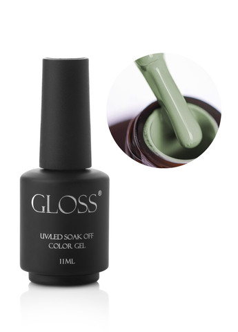 Гель-лак GLOSS 158 (серо-оливковый), 11 мл Gloss Company пастель (270013716)
