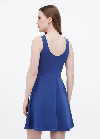 Синее повседневный платье клеш Daria Karpiuk однотонное