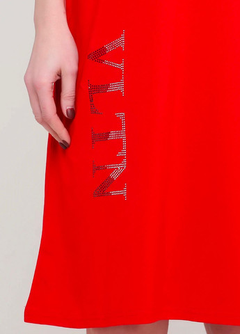 Красное домашнее платье RUKIM однотонное