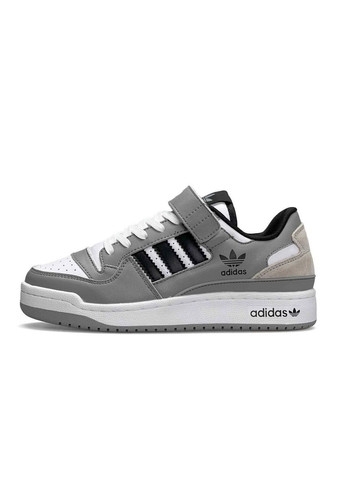 Сірі осінні кросівки жіночі, вьетнам adidas Originals Forum 84 Low Gray White Black