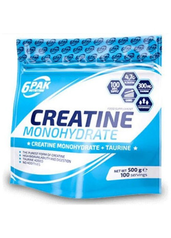 Creatine Monohydrate 500 g /100 servings/ Unflavored 6PAK Nutrition (259230746)