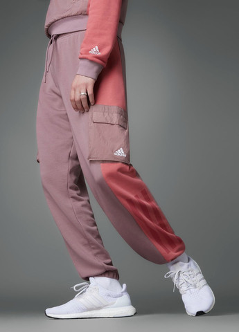 Фиолетовые спортивные демисезонные карго брюки adidas