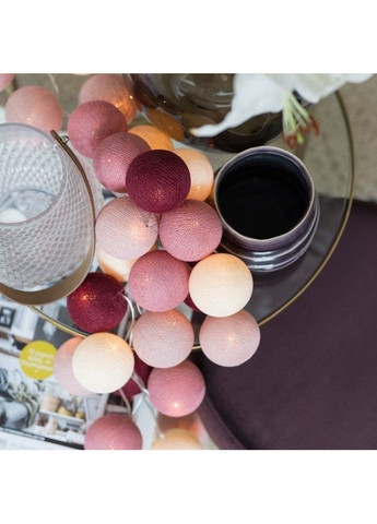 Тайська гірлянда на 10 кульок від батарейок CBL Сад Роз, 2.6м Cotton Ball Lights (269266736)