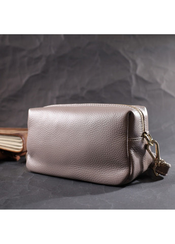 Жіноча цікава сумка з двома ременями з натуральної шкіри 22275 Сірий Vintage (276457588)