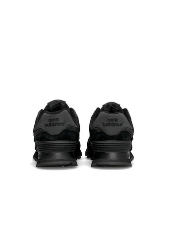 Черные демисезонные кроссовки женские ew balance, вьетнам New Balance 574 Premium All Black