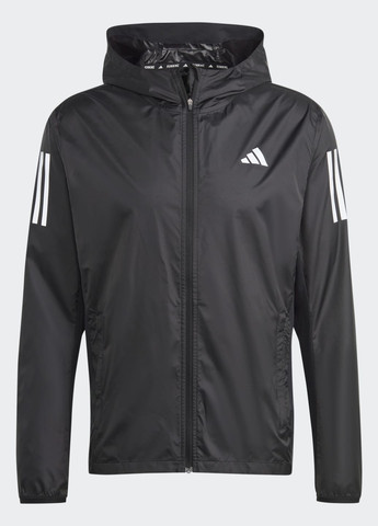 Чорна демісезонна вітровка own the run adidas