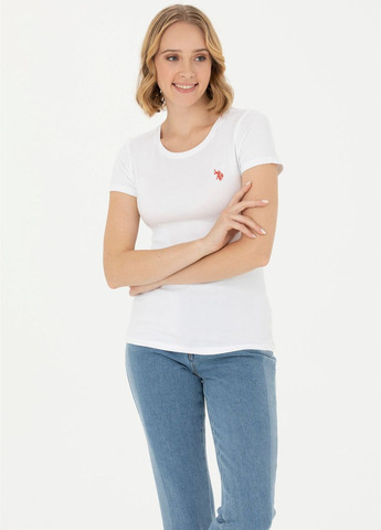 Белая женская футболка-футболка u.s.polo assn женская U.S. Polo Assn.