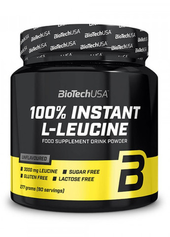 100% Instant L-leucine 277 g /90 servings/ Unflavored Biotechusa (257252362)