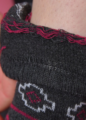 Шкарпетки жіночі з малюнком темно-сірого кольору розмір 36-40 Let's Shop (273176827)