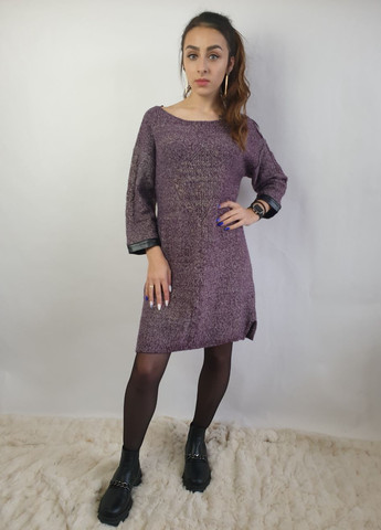 Фиолетовое кэжуал платье Naf Naf однотонное