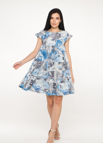 Блакитна повсякденний жіноче літнє плаття SK