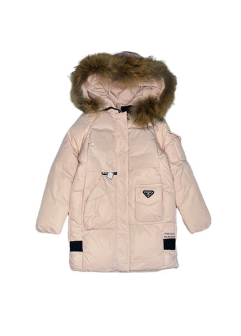 Пудрове зимнє Пальто зимове для дівчинки Модняшки