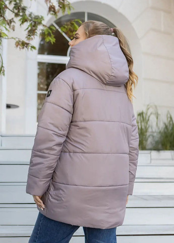 Лавандовая зимняя зимняя женкая куртка большого размера SK