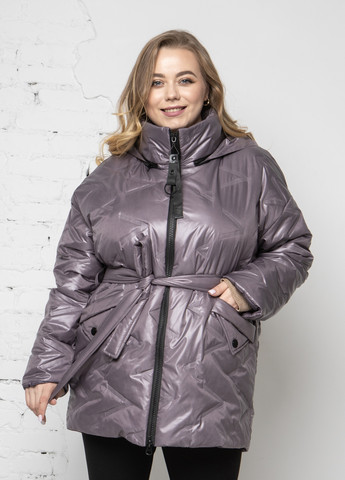 Темно-Фіолетова демісезонна жіноча демісезонна куртка великого розміру SK
