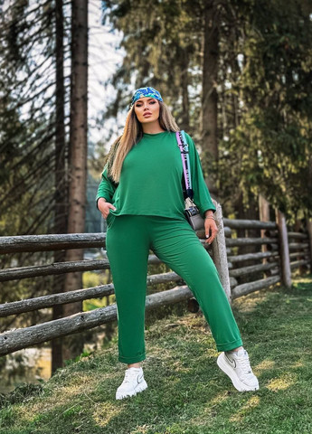 Жіночий прогулянковий костюм колір зелений р.50/52 440975 New Trend (263133950)