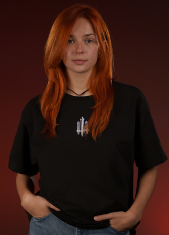 Oversize футболка «Тризуб F16» з написом Ukraine ззаду унісекс Ісландія merch shop (266695736)