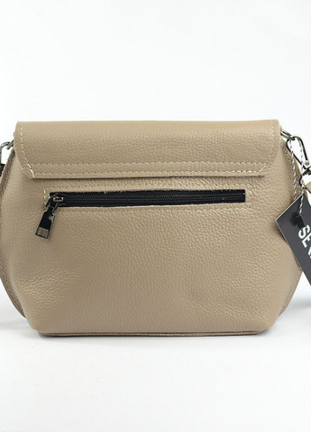 Бежевая женская мини сумка клатч из натуральной кожи с клапаном, маленькая кожаная сумочка на плечо Serebro (266701171)