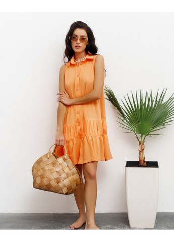 Оранжевое повседневный платья sa-415 оранжевый ISSA PLUS
