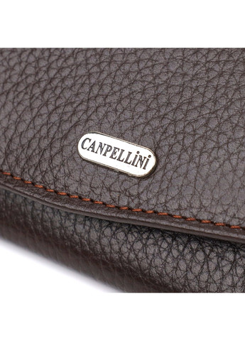 Жіночий гаманець зі зручним функціоналом шкіряний 21723 Коричневий Canpellini (259873938)