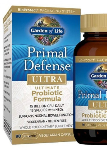 Primal Defense, Ultra, Ultimate Probiotic Formula 90 Veg Caps GOL-11235 Garden of Life (256722000)