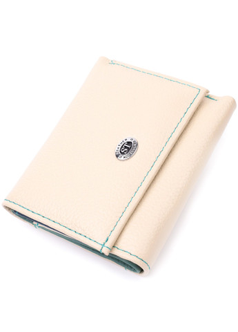 Стильний невеликий гаманець для модниць з натуральної шкіри 19506 Білий st leather (278001156)