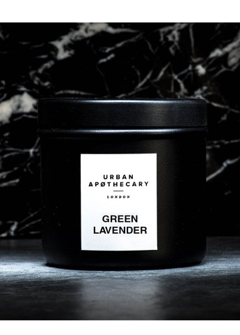 Ароматическая travel свеча с ароматами лаванды, мяты и зелени Green lavender 175 г Urban Apothecary (258334056)