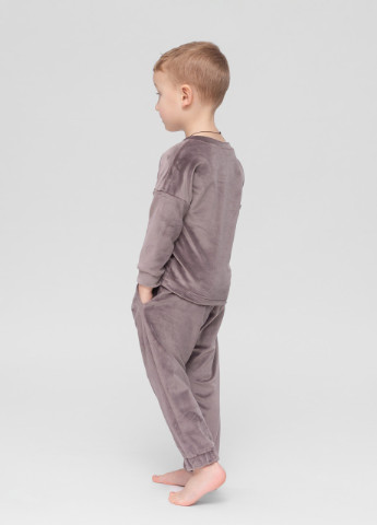 Кавова піжама дитяча домашня велюрова кофта зі штанами мокко Maybel