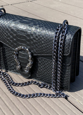 Жіноча сумка крос-боді з підковою чорна No Brand (270829157)