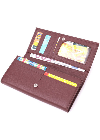 Жіночий гаманець горизонтального формату з натуральної шкіри 22515 Бордовий st leather (278000989)
