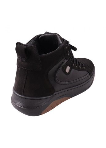 Черные ботинки мужские черные натуральный нубук Vadrus