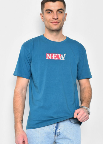 Синяя футболка мужская синего цвета Let's Shop