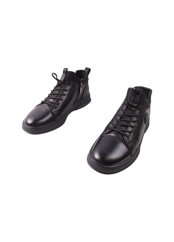 Черные ботинки мужские черные натуральная кожа Berisstini