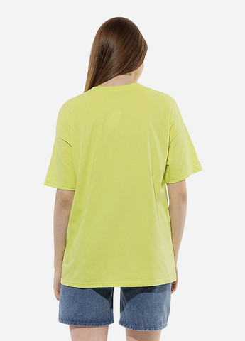 Кислотно-жёлтая летняя женская футболка оверсайз цвет лимонный цб-00218104 Dias