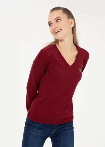 Бордовый свитер женский U.S. Polo Assn.
