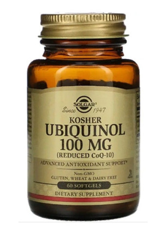 Ubiquinol Kosher 100 mg 60 Softgels Solgar (256720430)