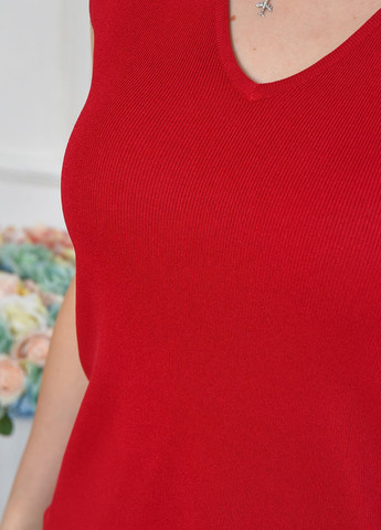 Бордовая летняя футболка женская без рукавов бордового цвета Let's Shop