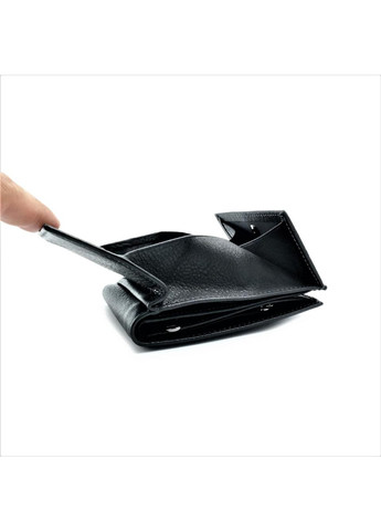 Мужской кожаный кошелек 11,5 х 9 х 2 см Черный wtro-208B Weatro (272596117)