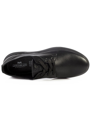 Черные повседневные туфли мужские бренда 9402100_(1) ModaMilano на шнурках