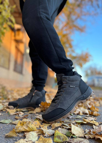 Серые спортивные, повседневные осенние ботинки мужские Stilli