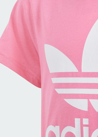 Розовая демисезонная футболка trefoil adidas