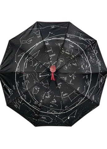 Бордовый зонт женский полуавтомат m19302 звездное небо 10 спиц бордовый Bellissimo средний система антиветер (276840790)