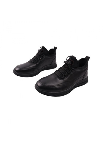 Черные кроссовки мужские черные натуральная кожа Berisstini 129-22DTS