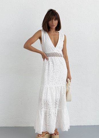 Белое летнее платье No Brand
