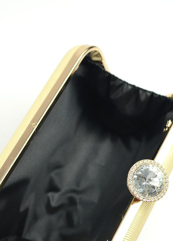 Золотистый маленький вечерний клатч бокс на цепочке, выпускная каркасная парадная мини сумочка клатч No Brand (266623582)
