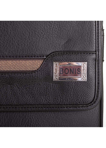 Мужская черная компактная сумка-почтальонка из качественного кожзаменителя Bonis (263776444)