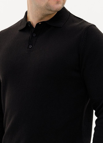 Черная футболка-мужской поло цвет черный цб-00232895 для мужчин Figo