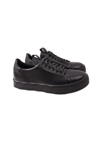 Чорні кеди чоловічі чорні натуральна шкіра Maxus Shoes 79-21DTC